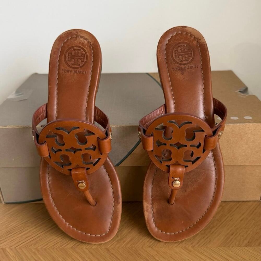 Tory Burch Miller Women Leather Sandals- SZ 6.5